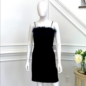 NWT Laundry by Shelli Segal Feather Dress Size 2